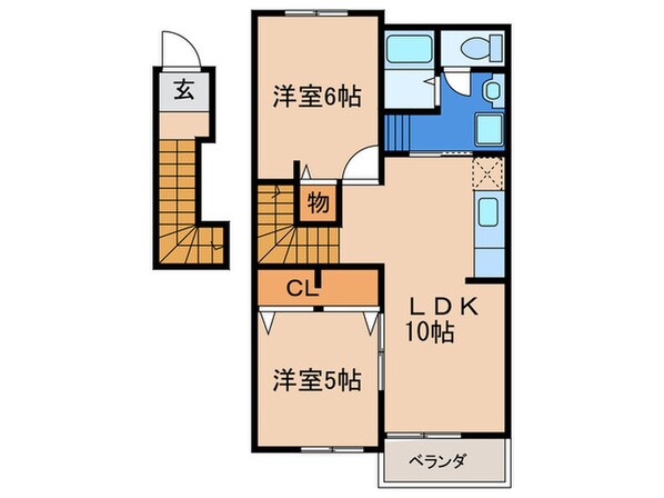 ベルデュールⅡの物件間取画像